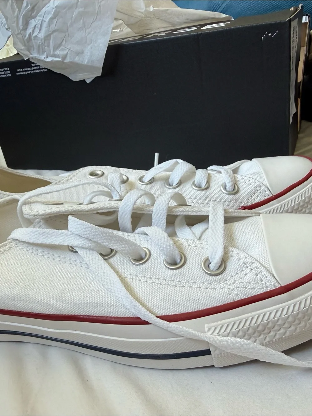 NIB Converse All Star OX optical white trainers low top sneakers - Picture 5 of 8